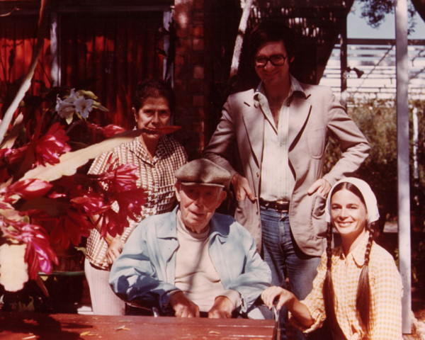 With Dido and Jean Renoir and Strawn Bovee, Beverly Hills, late 1970s  (Todd McCarthy)