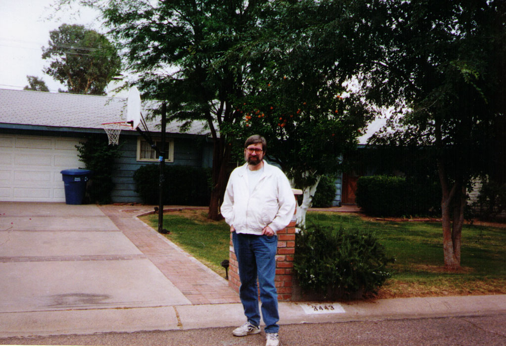 At Steven Spielberg’s boyhood home in Phoenix, Az., 1997 (Kendall  Hailey)